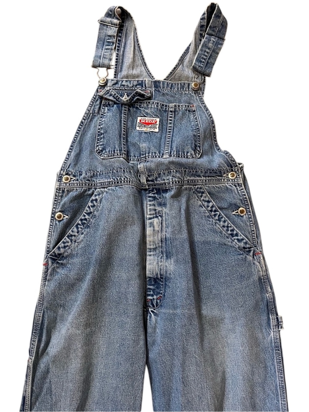 Y2K IKEDA Blue Denim Overalls - Relaxed Fit. MEDIUM. Rare find. 90’s